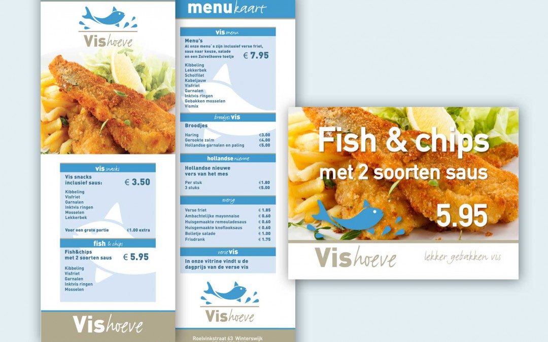 Vishoeve menukaart