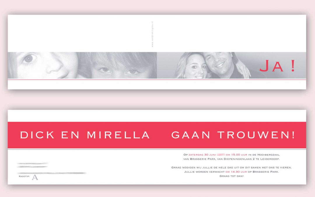 Trouwkaart modern