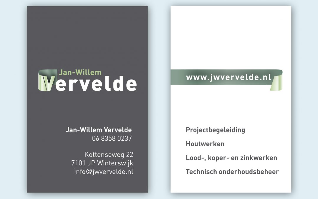 JW Vervelde visitekaart