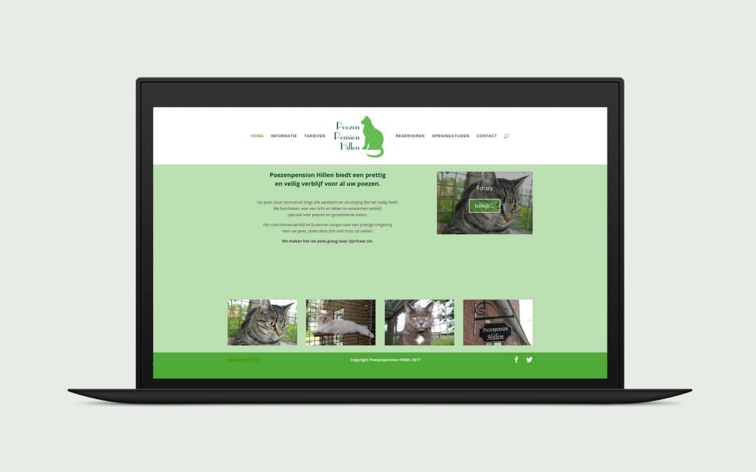 Poezenpension Hillen website ontwerp