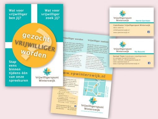 Vrijwilligerspunt Winterswijk flyer en visitekaarten