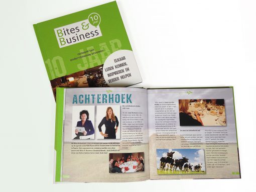 Ontwerp en opmaak Boek Bites&Business jubileum