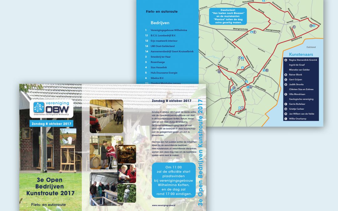 OBW- open bedrijven kunstroute – folder