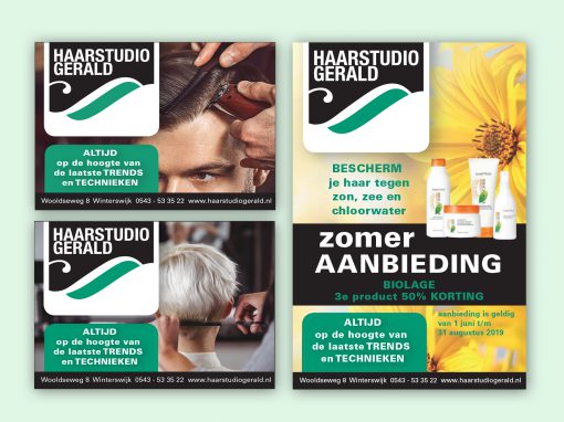 Haarstudio Gerald advertentie-ontwerp