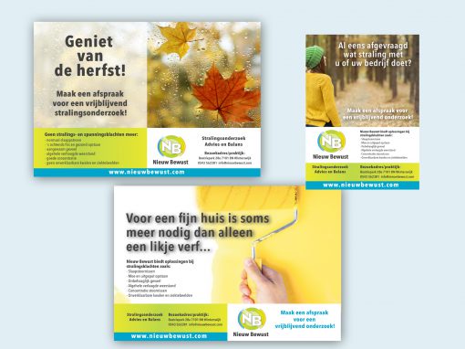 Nieuw Bewust advertentie ontwerp