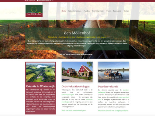 Website voor vakantiepark Den Möllenhof