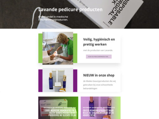 Lavandepedicureproducten webshop ontwerp en ontwikkeling, fotografie