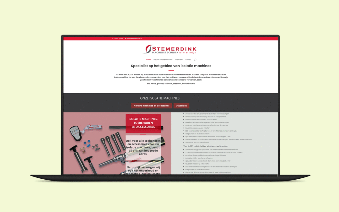 Stemerdink Machinetechniek Website ontwerp en ontwikkeling