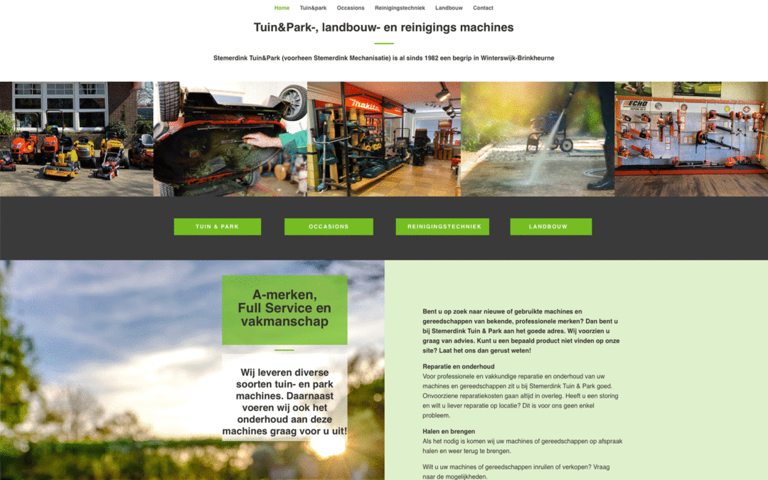 Stemerdink Tuin en park website ontwerp en ontwikkeling