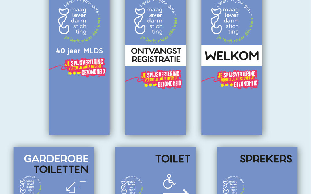 Maag Lever Darm Stichting, Roll-Up-Banners en borden voor bijeenkomst