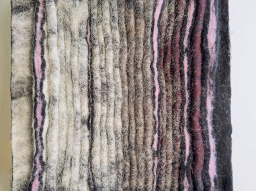 Akoestisch paneel met plooien zwart-grijs-lila