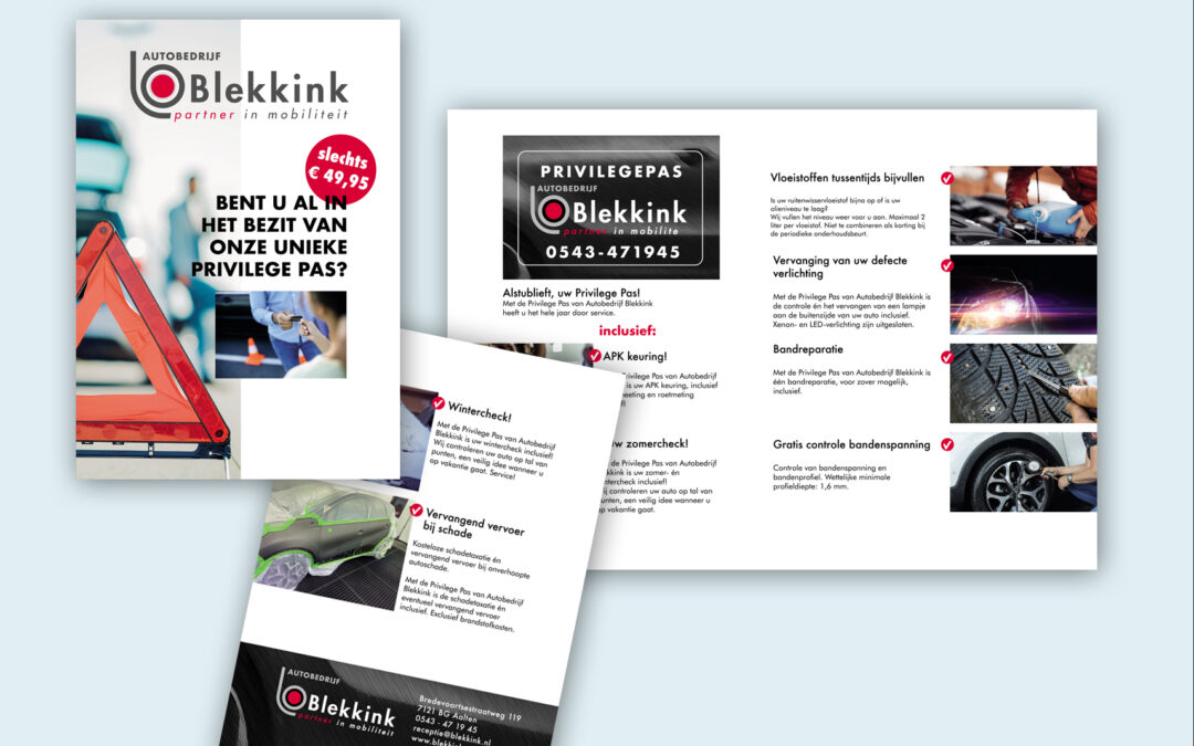 Folder ontwerp Blekkink